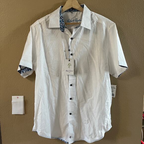 NEW Robert Graham Bell Gardens printed classic-fit button down - Picture 3 of 9